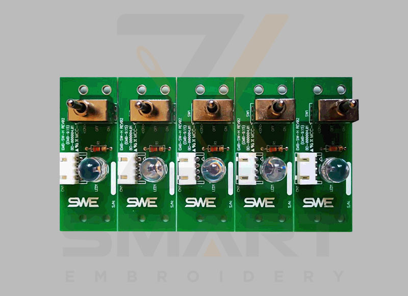 BD-000004 EMB-SWF-H SWF Hoofd On Off Switch Board Card Rev01 (EMB-9,15) Sunstar Borduurmachine Reserveonderdelen