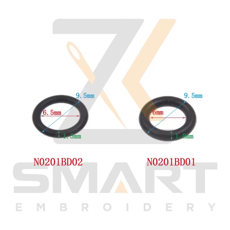 100 stuks Barudan Embroidery Machine onderdelen A9014055 KF232120 O-ringen N0201BD01 N0201BD02